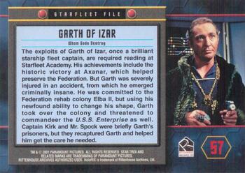 2001 Rittenhouse Star Trek 35th Anniversary HoloFEX #57 Garth of Izar Back