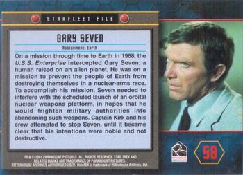 2001 Rittenhouse Star Trek 35th Anniversary HoloFEX #58 Gary Seven Back