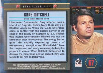 2001 Rittenhouse Star Trek 35th Anniversary HoloFEX #67 Gary Mitchell Back