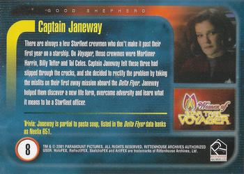 2001 Rittenhouse Women of Star Trek Voyager HoloFEX #8 Captain Janeway Back