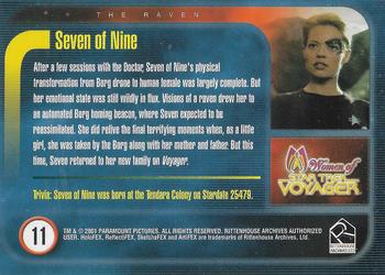 2001 Rittenhouse Women of Star Trek Voyager HoloFEX #11 Seven of Nine Back