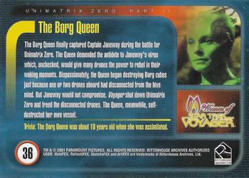 2001 Rittenhouse Women of Star Trek Voyager HoloFEX #36 The Borg Queen Back