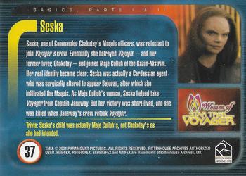 2001 Rittenhouse Women of Star Trek Voyager HoloFEX #37 Seska Back