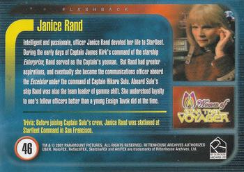 2001 Rittenhouse Women of Star Trek Voyager HoloFEX #46 Janice Rand Back