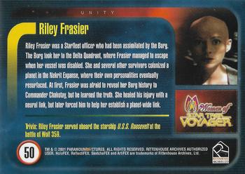 2001 Rittenhouse Women of Star Trek Voyager HoloFEX #50 Riley Frasier Back