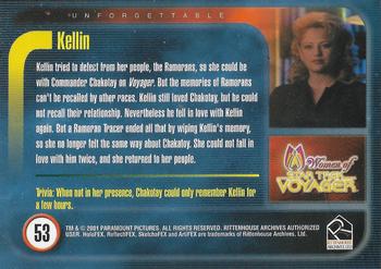 2001 Rittenhouse Women of Star Trek Voyager HoloFEX #53 Kellin Back