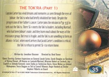 2001 Rittenhouse Stargate SG-1 Premiere Edition #35 The Tok'ra, Part 1 Back