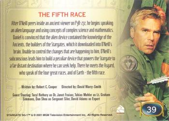 2001 Rittenhouse Stargate SG-1 Premiere Edition #39 The Fifth Race Back