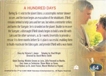2001 Rittenhouse Stargate SG-1 Premiere Edition #64 A Hundred Days Back