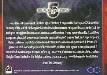 2002 Rittenhouse The Complete Babylon 5 #1 Title Card Back