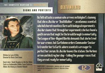 2002 Rittenhouse The Complete Babylon 5 #12 Deathwalker Back