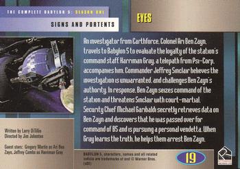 2002 Rittenhouse The Complete Babylon 5 #19 Eyes Back