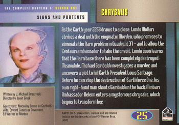 2002 Rittenhouse The Complete Babylon 5 #25 Chrysalis Back