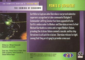 2002 Rittenhouse The Complete Babylon 5 #27 Points of Departure Back