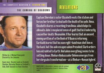 2002 Rittenhouse The Complete Babylon 5 #28 Revelations Back