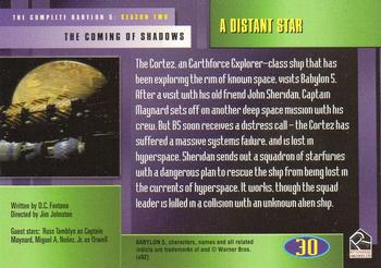 2002 Rittenhouse The Complete Babylon 5 #30 A Distant Star Back