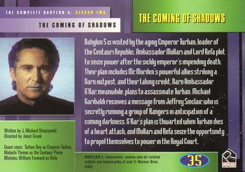 2002 Rittenhouse The Complete Babylon 5 #35 The Coming of Shadows Back