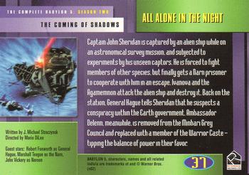 2002 Rittenhouse The Complete Babylon 5 #37 All Alone in the Night Back