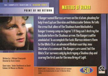 2002 Rittenhouse The Complete Babylon 5 #50 Matters of Honor Back