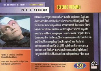 2002 Rittenhouse The Complete Babylon 5 #59 Severed Dreams Back