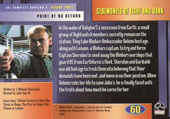 2002 Rittenhouse The Complete Babylon 5 #60 Ceremonies of Light and Dark Back