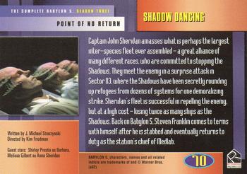 2002 Rittenhouse The Complete Babylon 5 #70 Shadow Dancing Back