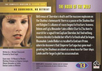 2002 Rittenhouse The Complete Babylon 5 #73 The Hour of the Wolf Back