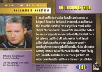 2002 Rittenhouse The Complete Babylon 5 #80 The Illusion of Truth Back