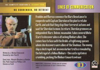 2002 Rittenhouse The Complete Babylon 5 #83 Lines of Communication Back