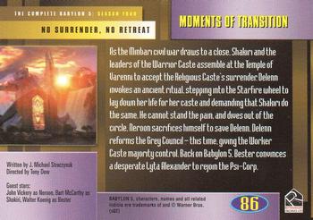 2002 Rittenhouse The Complete Babylon 5 #86 Moments of Transition Back