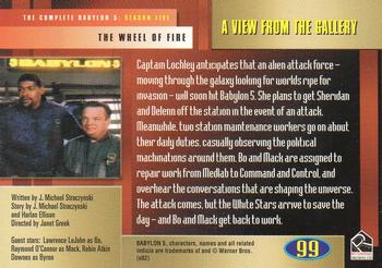 2002 Rittenhouse The Complete Babylon 5 #99 A View from the Gallery Back