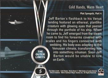 2002 Rittenhouse The Outer Limits Premiere Edition #5 Jeff Barton's flashback to his Venus landing fe Back