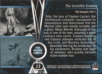 2002 Rittenhouse The Outer Limits Premiere Edition #13 After the loss of Captain Lazzari, the Earthbou Back