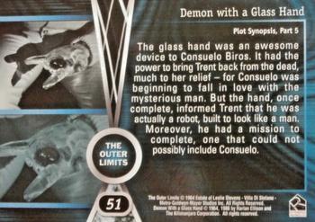 2002 Rittenhouse The Outer Limits Premiere Edition #51 The glass hand was an awesome device to Consuel Back