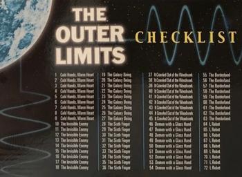2002 Rittenhouse The Outer Limits Premiere Edition #C1 Checklist / Bonus Cards Front