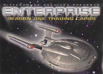 2002 Rittenhouse Star Trek Enterprise Season 1 #1 Enterprise Checklist Front