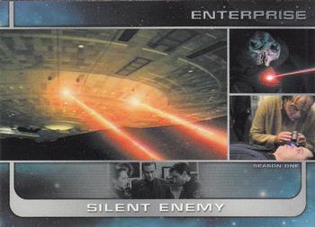 2002 Rittenhouse Star Trek Enterprise Season 1 #38 While Tucker and Reed worked on the phase ca Front