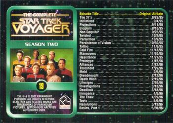 2002 Rittenhouse The Complete Star Trek: Voyager #19 SEASON TWO Back