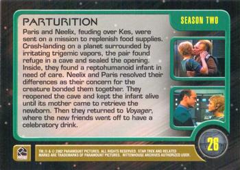 2002 Rittenhouse The Complete Star Trek: Voyager #26 Parturition Back