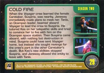 2002 Rittenhouse The Complete Star Trek: Voyager #29 Cold Fire Back