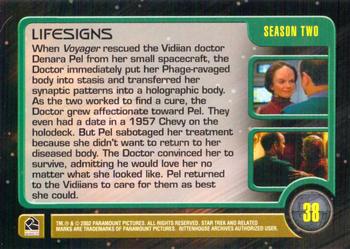 2002 Rittenhouse The Complete Star Trek: Voyager #38 Lifesigns Back