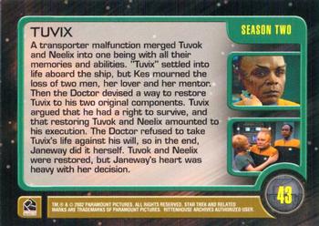 2002 Rittenhouse The Complete Star Trek: Voyager #43 Tuvix Back