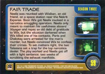 2002 Rittenhouse The Complete Star Trek: Voyager #59 Fair Trade Back