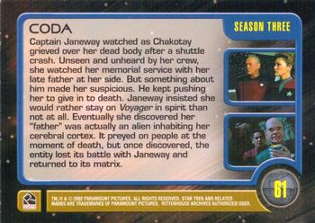 2002 Rittenhouse The Complete Star Trek: Voyager #61 Coda Back