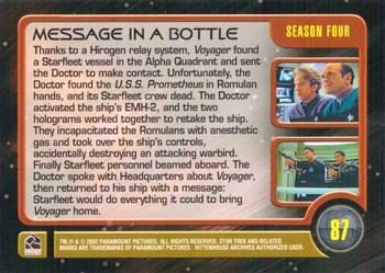 2002 Rittenhouse The Complete Star Trek: Voyager #87 Message in a Bottle Back