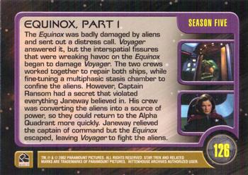 2002 Rittenhouse The Complete Star Trek: Voyager #126 Equinox, Part 1 Back