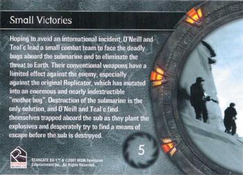 2002 Rittenhouse Stargate SG-1 Season 4 #5 Hoping to avoid an international incident, O'N Back