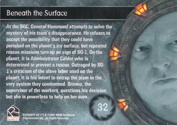 2002 Rittenhouse Stargate SG-1 Season 4 #32 At the SGC, General Hammond attempts to solve Back