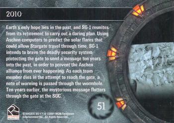 2002 Rittenhouse Stargate SG-1 Season 4 #51 Earth's only hope lies in the past, and SG-1 r Back