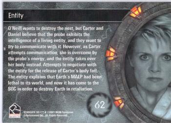 2002 Rittenhouse Stargate SG-1 Season 4 #62 O'Neill wants to destroy the nest, but Carter Back